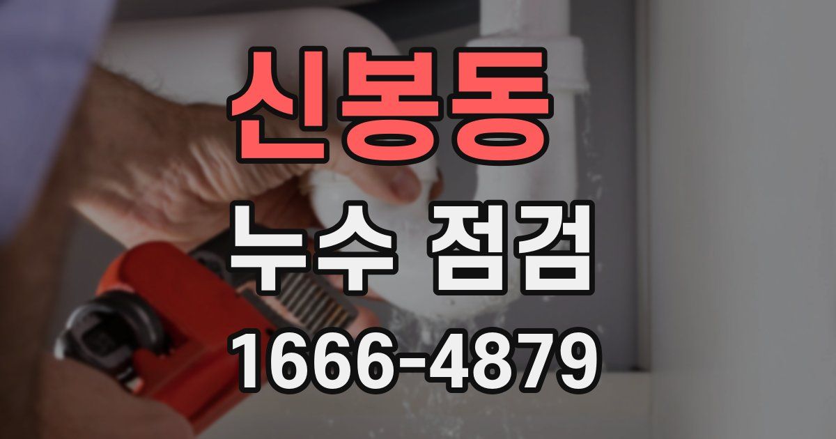 신봉동 누수 점검