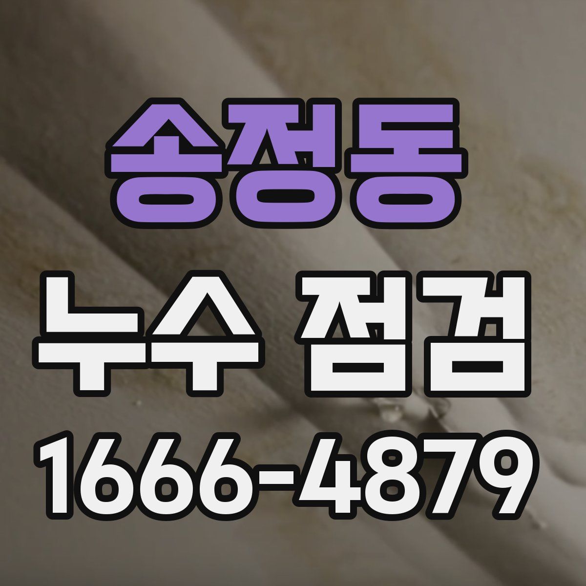 송정동 누수 점검