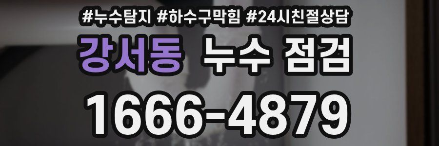 강서동 누수 점검