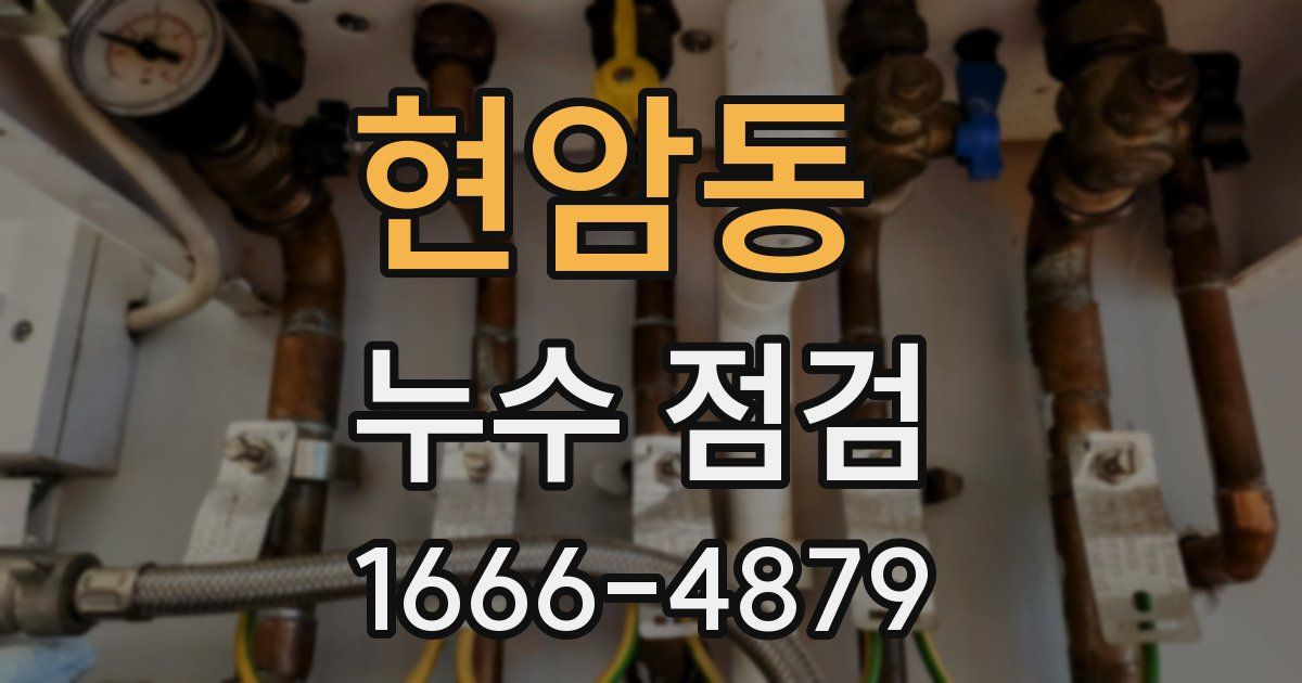 현암동 누수 점검