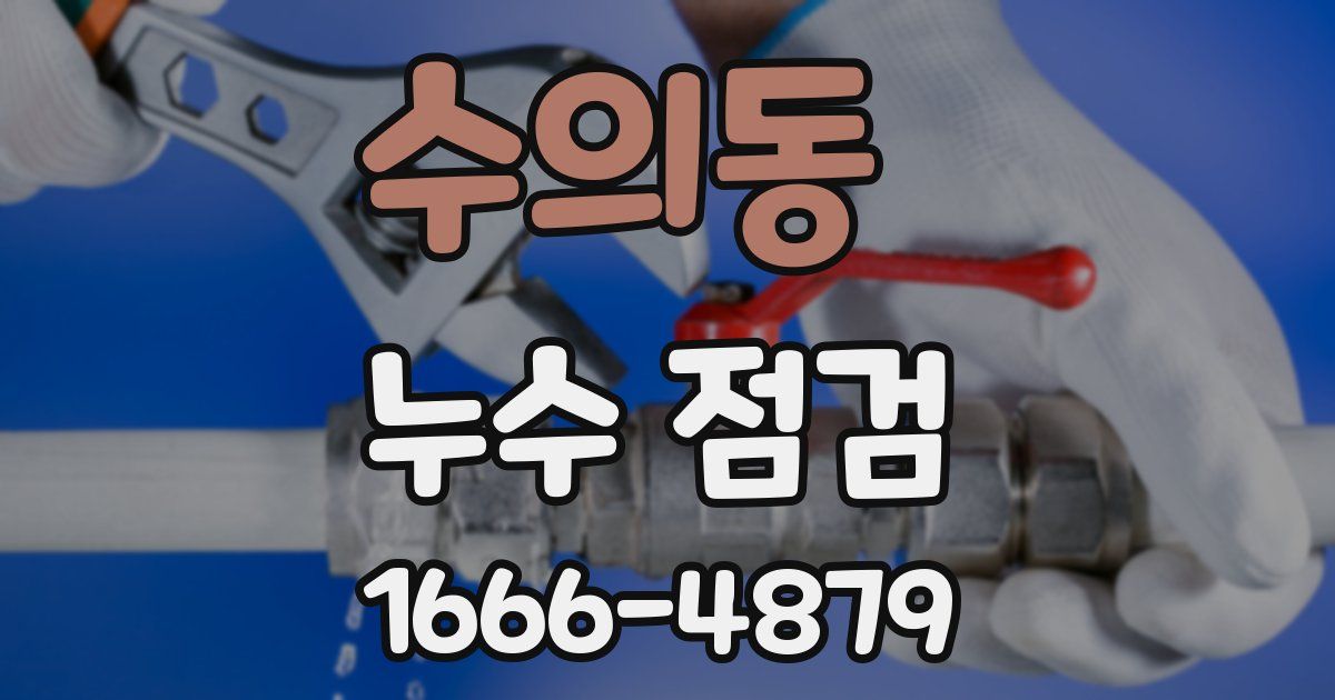 수의동 누수 점검