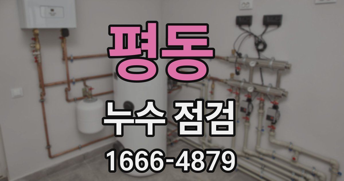평동 누수 점검