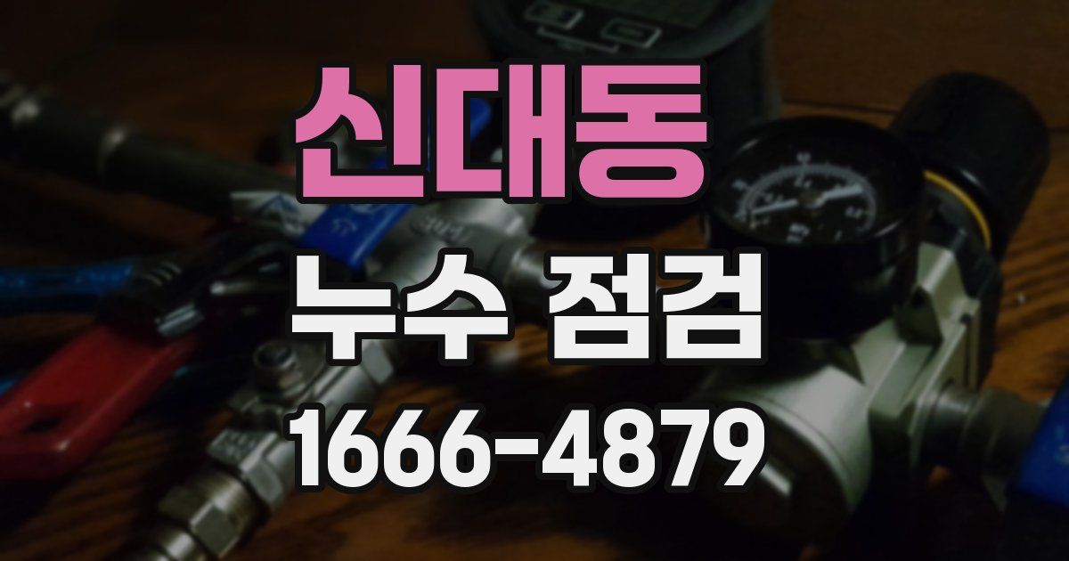 신대동 누수 점검