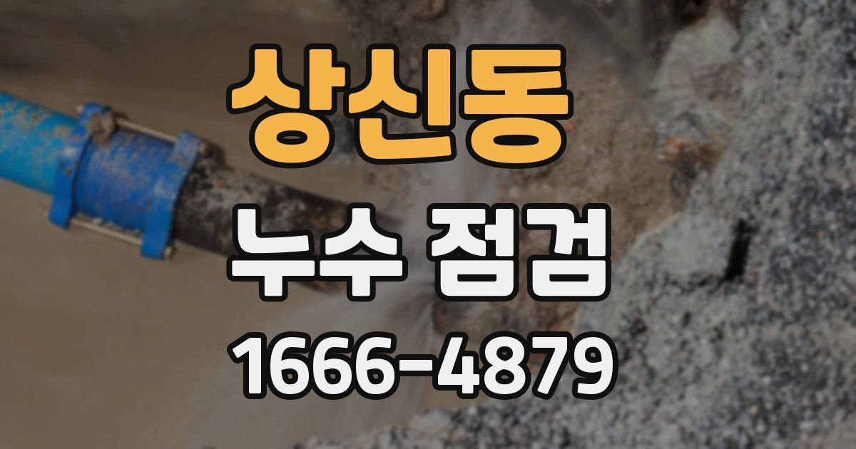 상신동 누수 점검