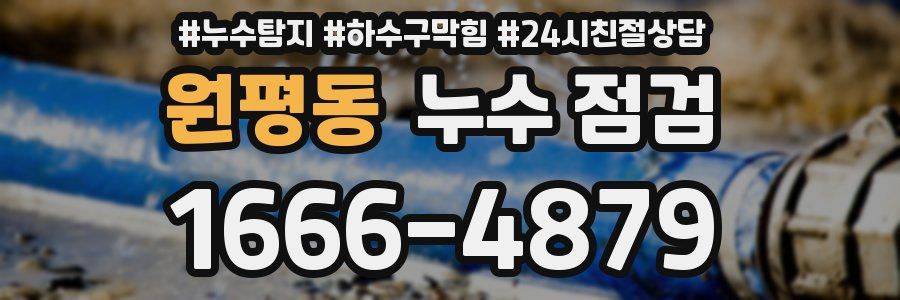 원평동 누수 점검