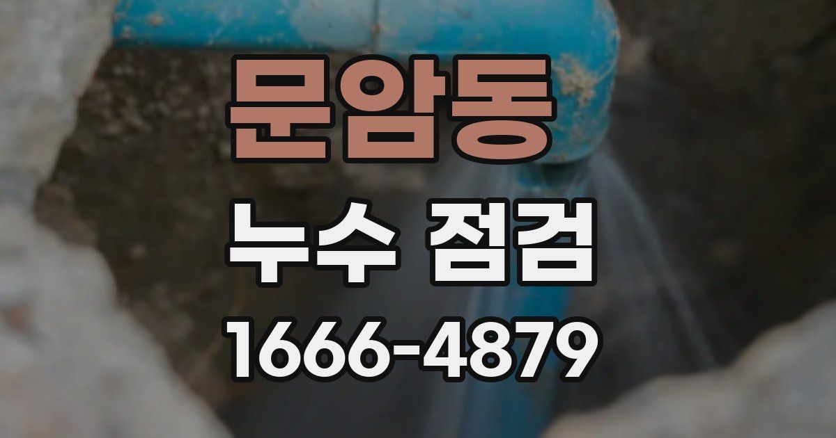 문암동 누수 점검