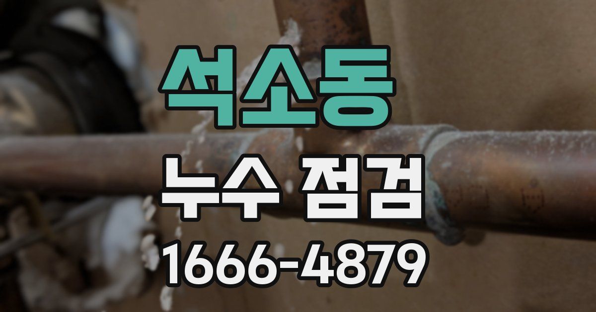 석소동 누수 점검