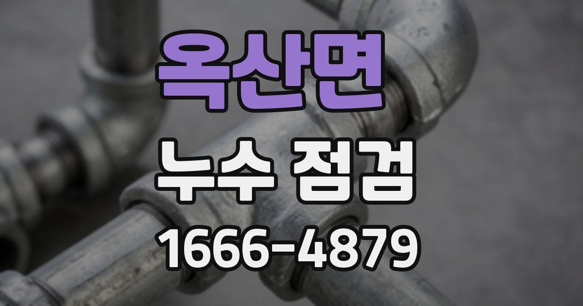 옥산면 누수 점검