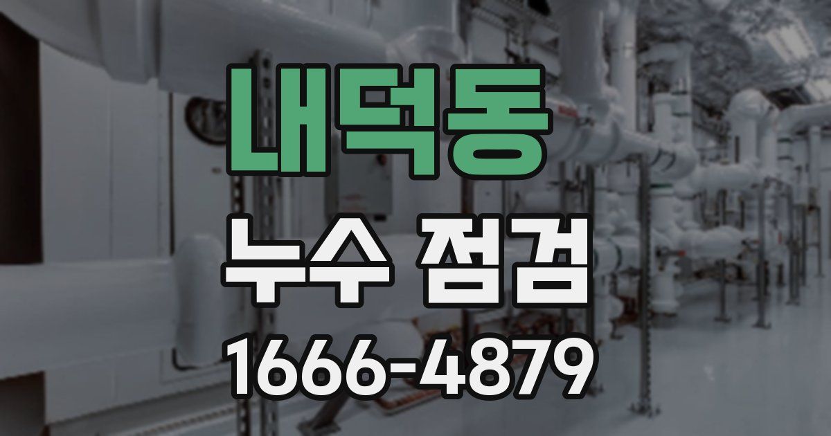 내덕동 누수 점검