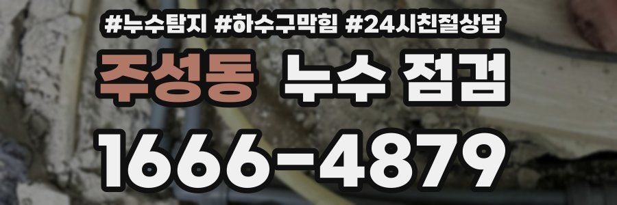 주성동 누수 점검