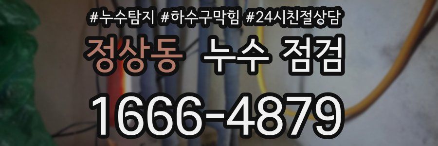 정상동 누수 점검