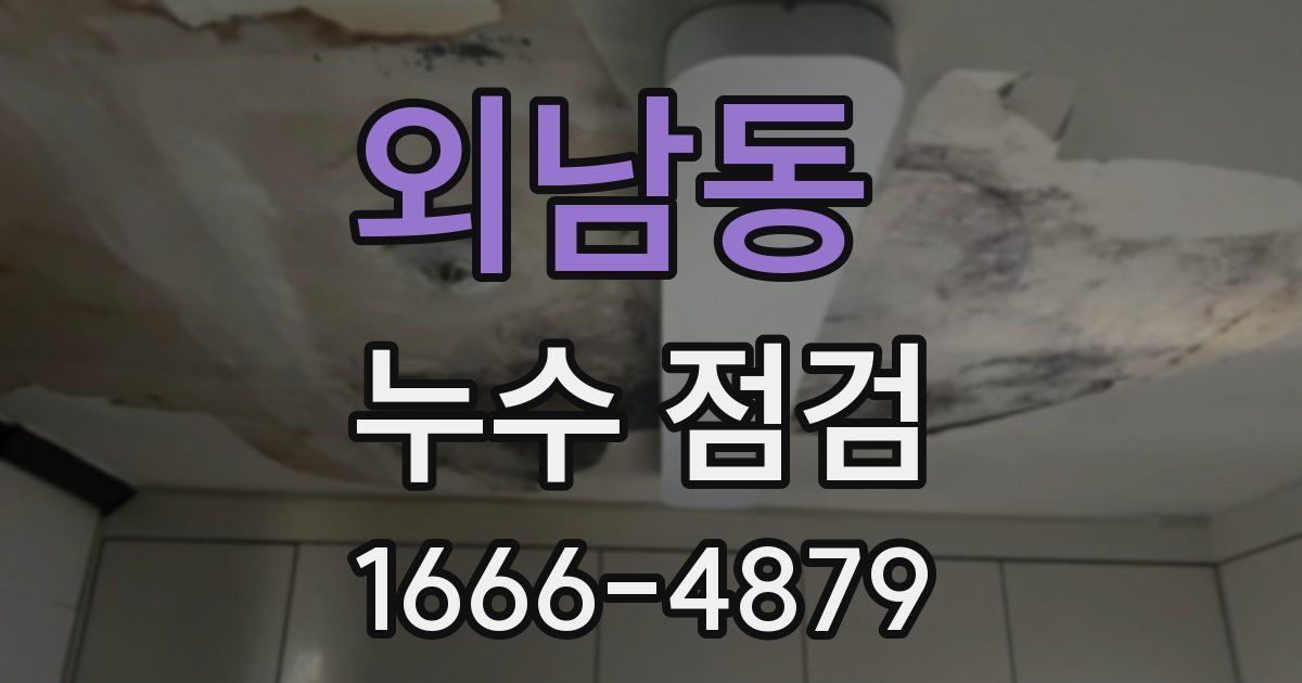 외남동 누수 점검