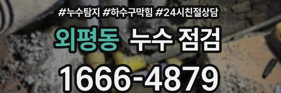 외평동 누수 점검