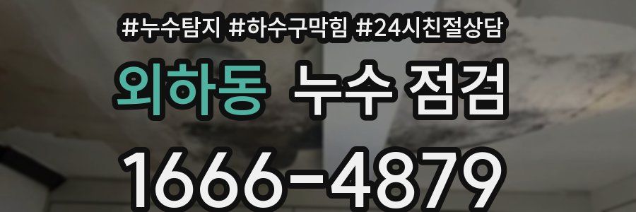 외하동 누수 점검