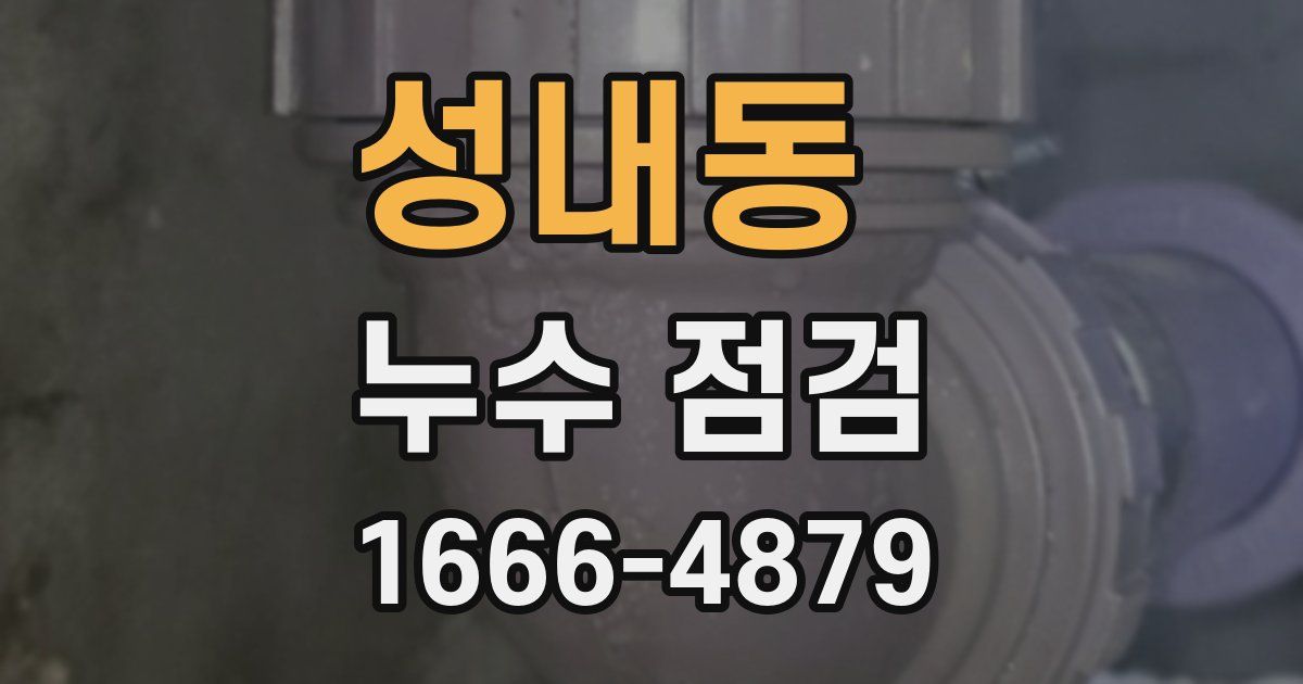 성내동 누수 점검