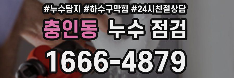 충인동 누수 점검