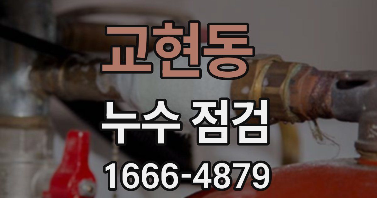교현동 누수 점검
