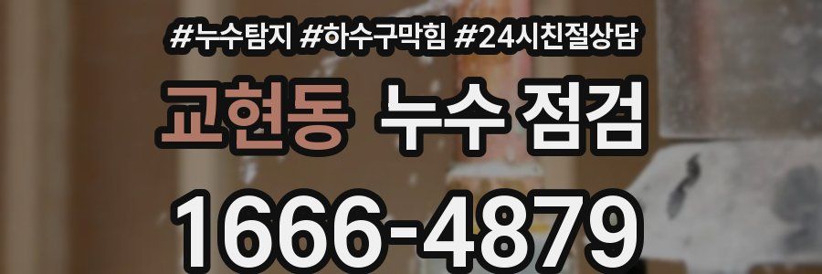 교현동 누수 점검
