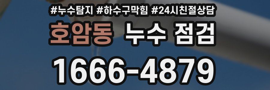 호암동 누수 점검