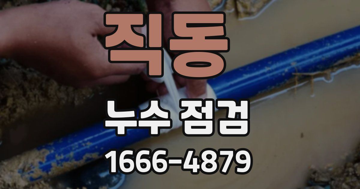 직동 누수 점검
