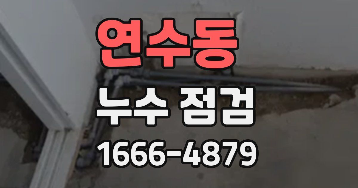 연수동 누수 점검