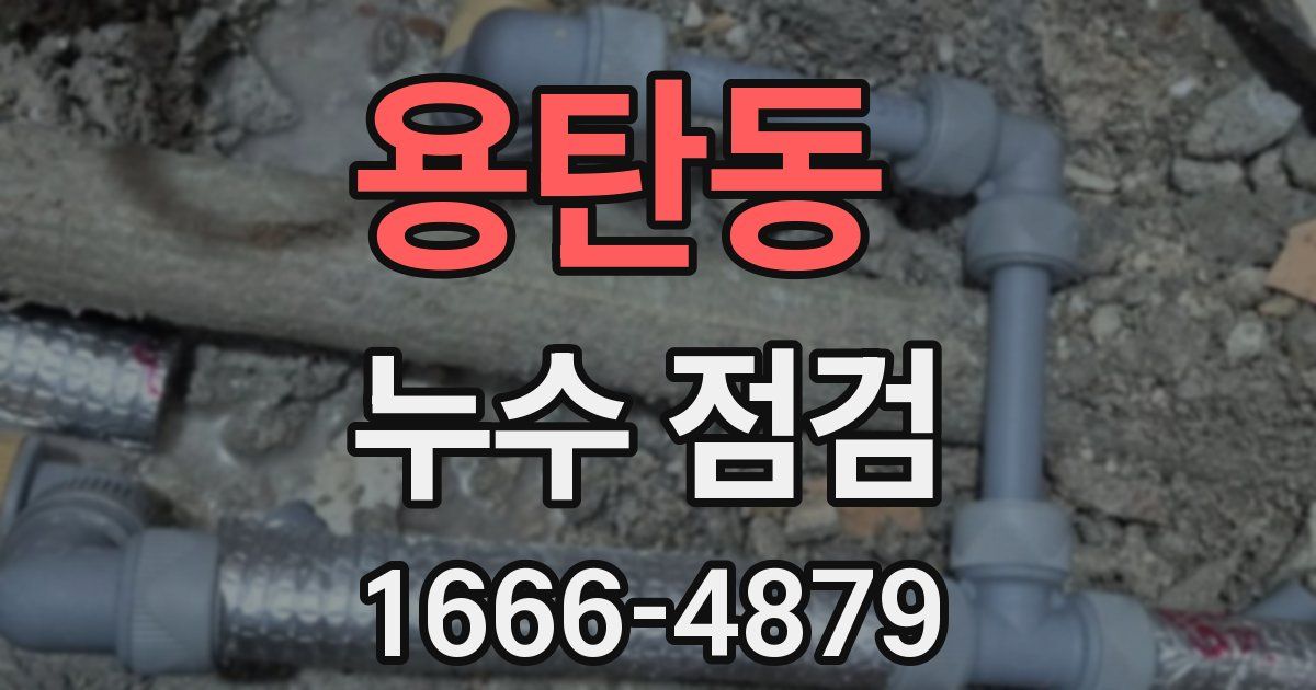 용탄동 누수 점검