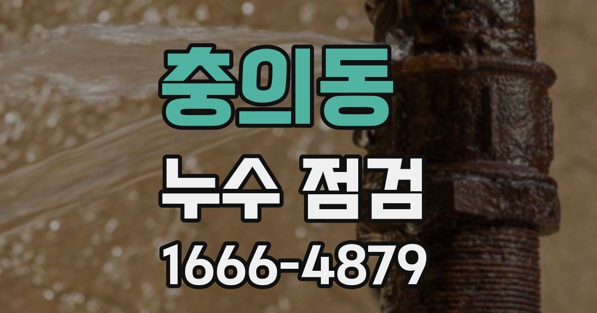 충의동 누수 점검
