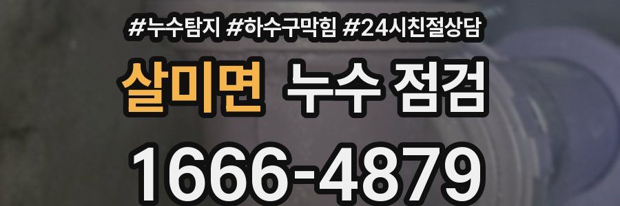 살미면 누수 점검