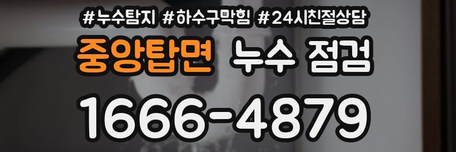 중앙탑면 누수 점검