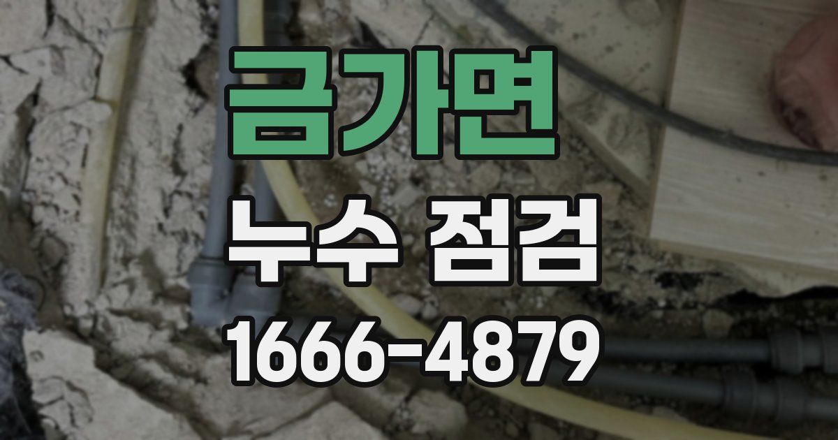 금가면 누수 점검