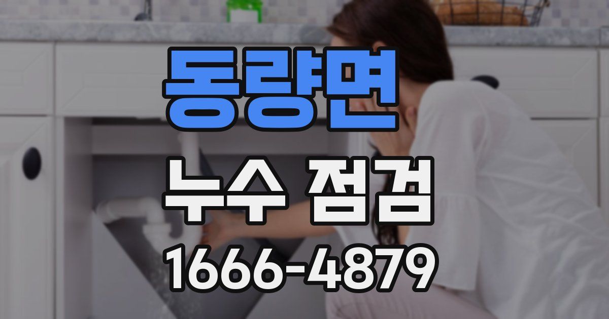 동량면 누수 점검