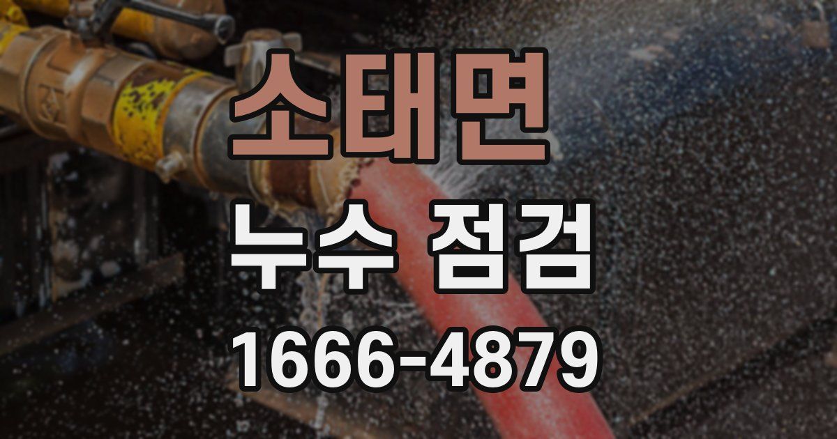 소태면 누수 점검