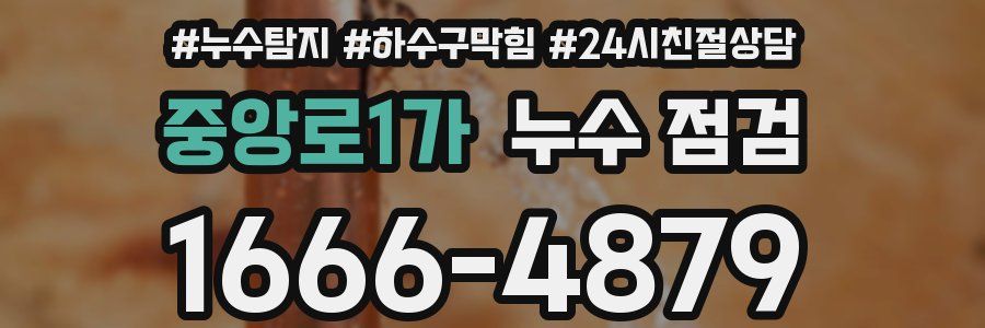 중앙로1가 누수 점검
