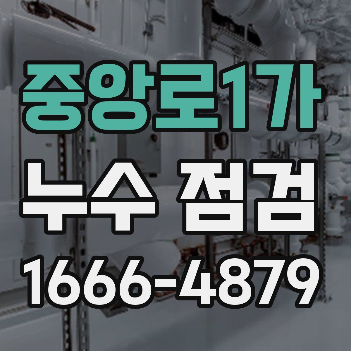 중앙로1가 누수 점검