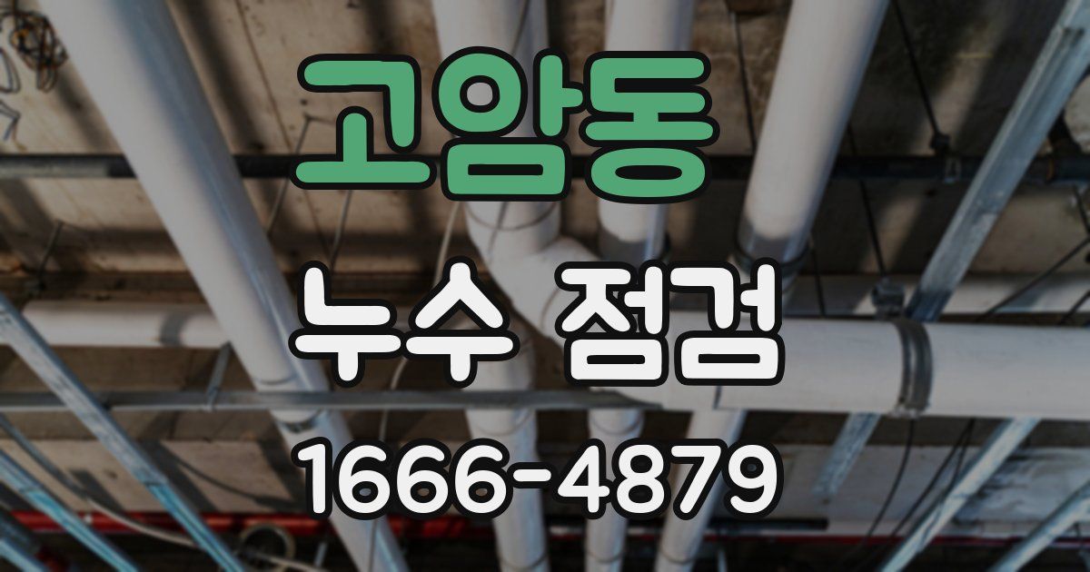 고암동 누수 점검