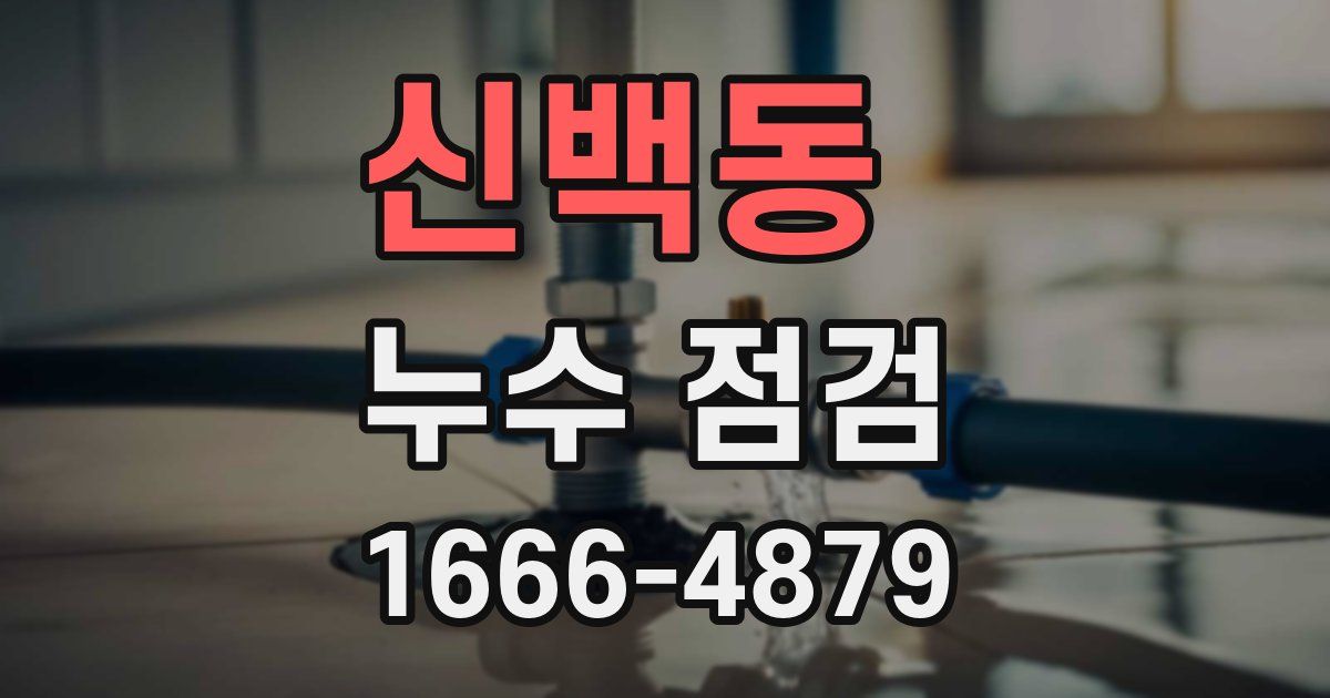 신백동 누수 점검