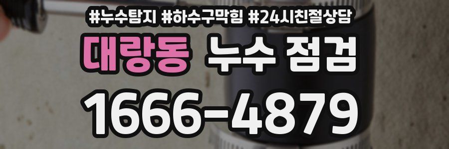 대랑동 누수 점검