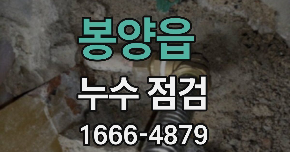 봉양읍 누수 점검
