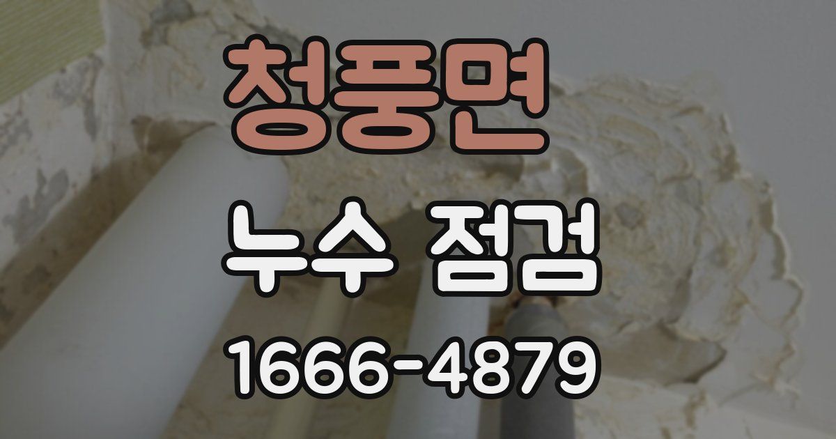 청풍면 누수 점검