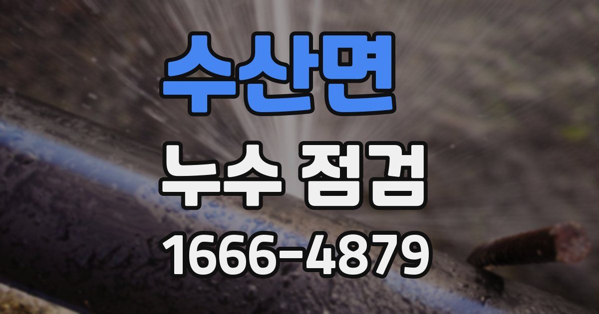 수산면 누수 점검