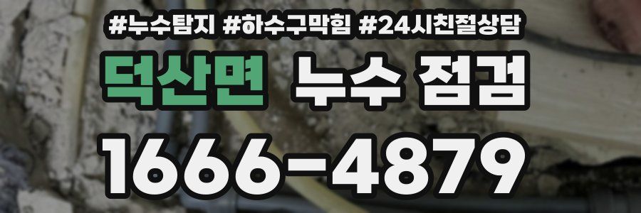 덕산면 누수 점검