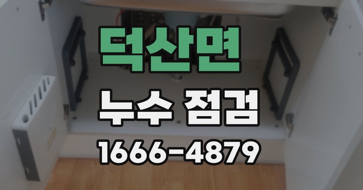 덕산면 누수 점검