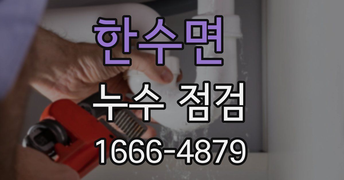 한수면 누수 점검