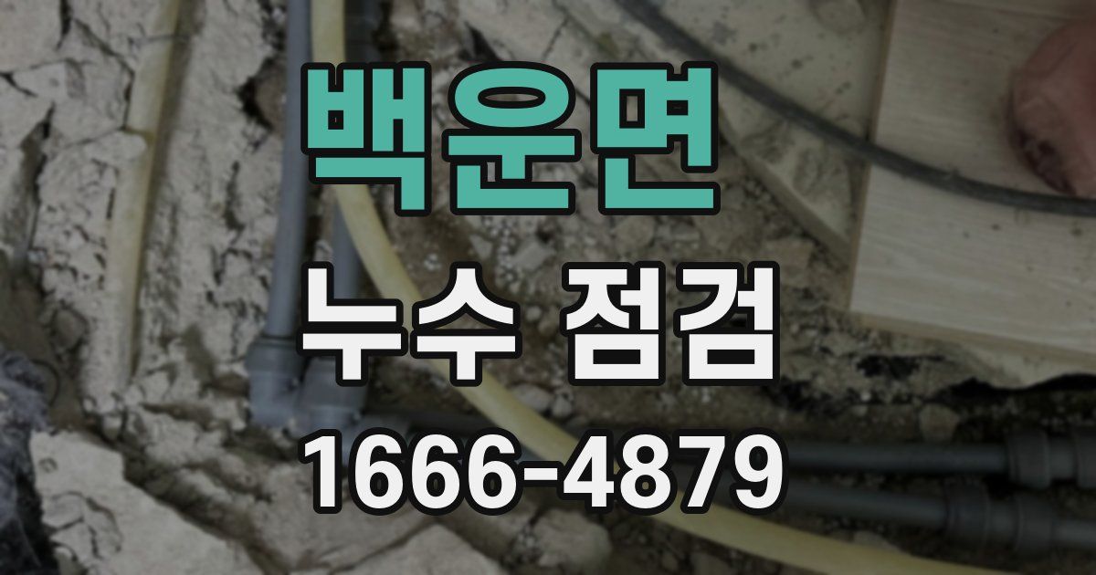 백운면 누수 점검