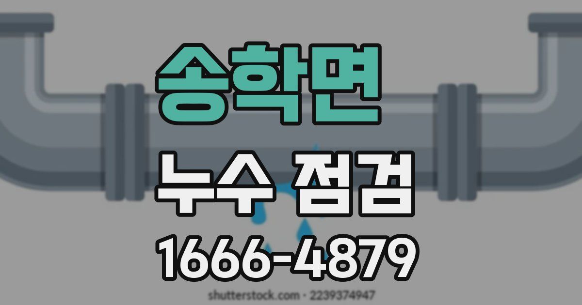 송학면 누수 점검