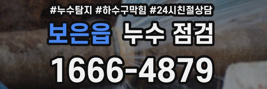 보은읍 누수 점검