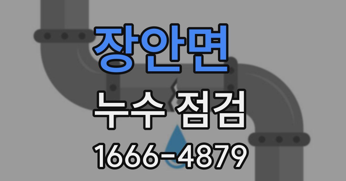 장안면 누수 점검