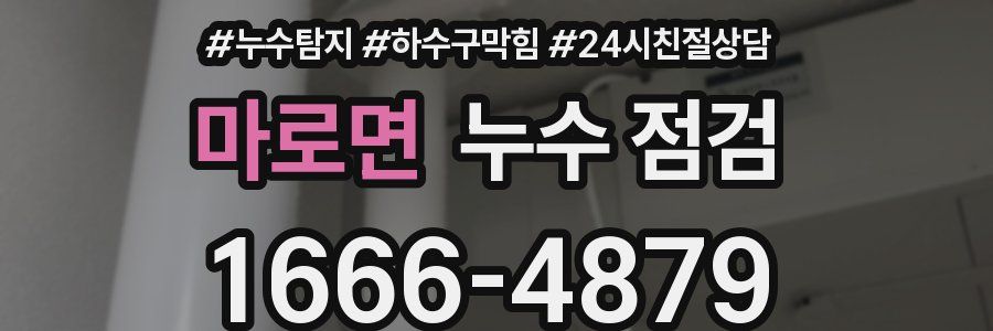 마로면 누수 점검