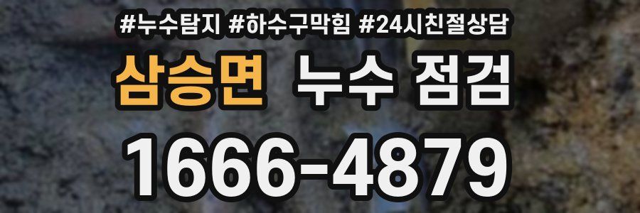 삼승면 누수 점검