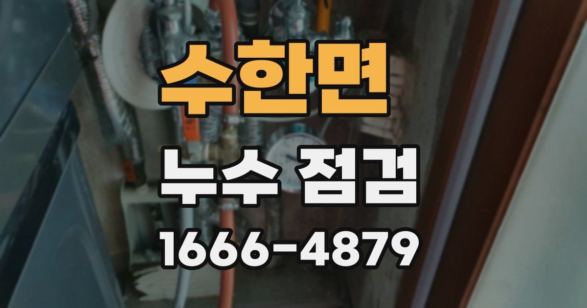 수한면 누수 점검